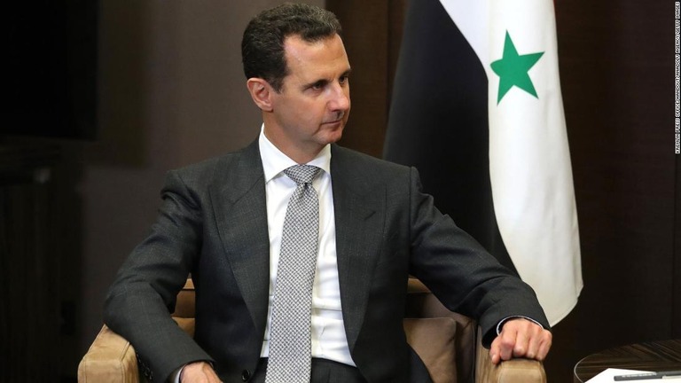 シリアのアサド政権に、化学兵器使用をめぐる新たな疑惑が浮上しているという/Kremlin Press Office/Handout/Anadolu Agency/Getty Images