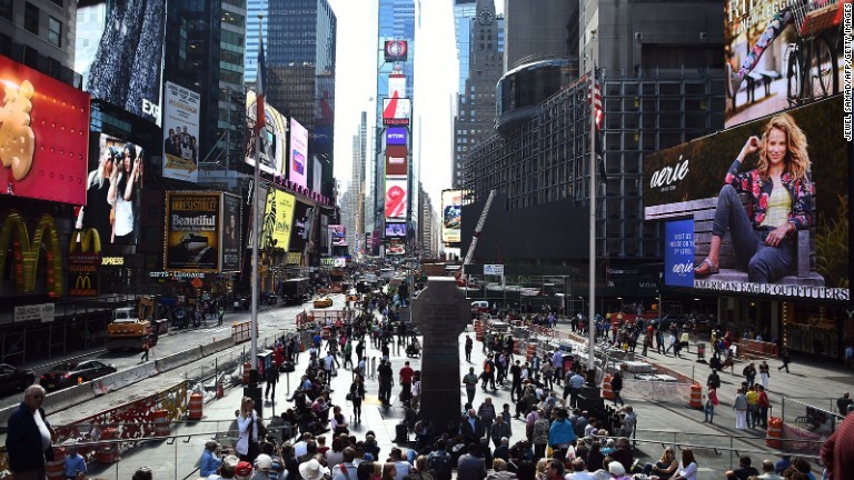 ７位、ニューヨーク（米国）：１３６０万人/JEWEL SAMAD/AFP/Getty Images