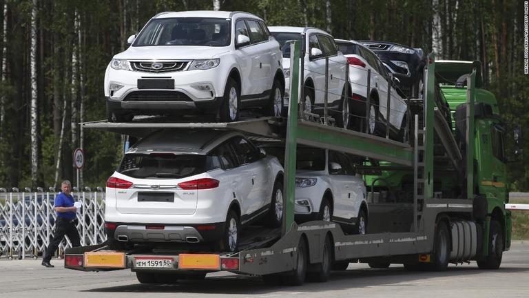 １９年の中国の新車販売台数が２年連続前年割れとなった/Natalia Fedosenko/TASS/Getty Images