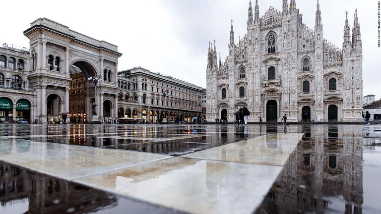 移動制限はただでさえ脆弱なイタリア経済に打撃を与える可能性がある/Riero Cruciatti/AFP/Getty Images