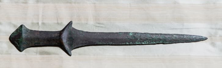 刀剣はヒ素を含む銅の合金で作られていることが分かった/Courtesy of Ca' Foscari University of Venice/Andrea Avezzu