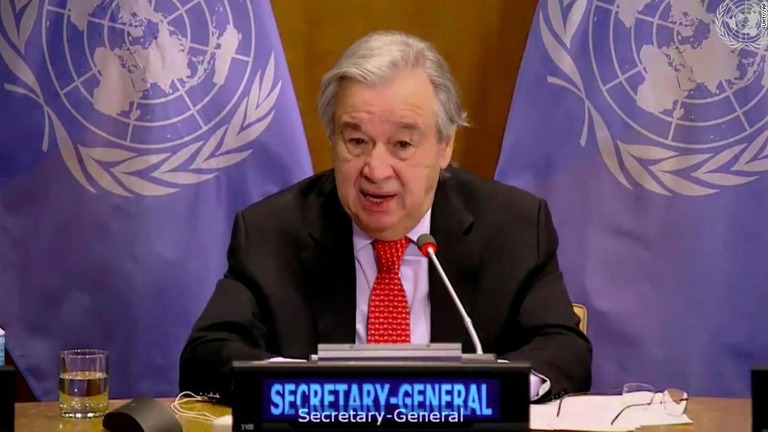 国連のアントニオ・グテーレス事務総長が「ワクチン格差」の解消を訴えた/UNTV/AP