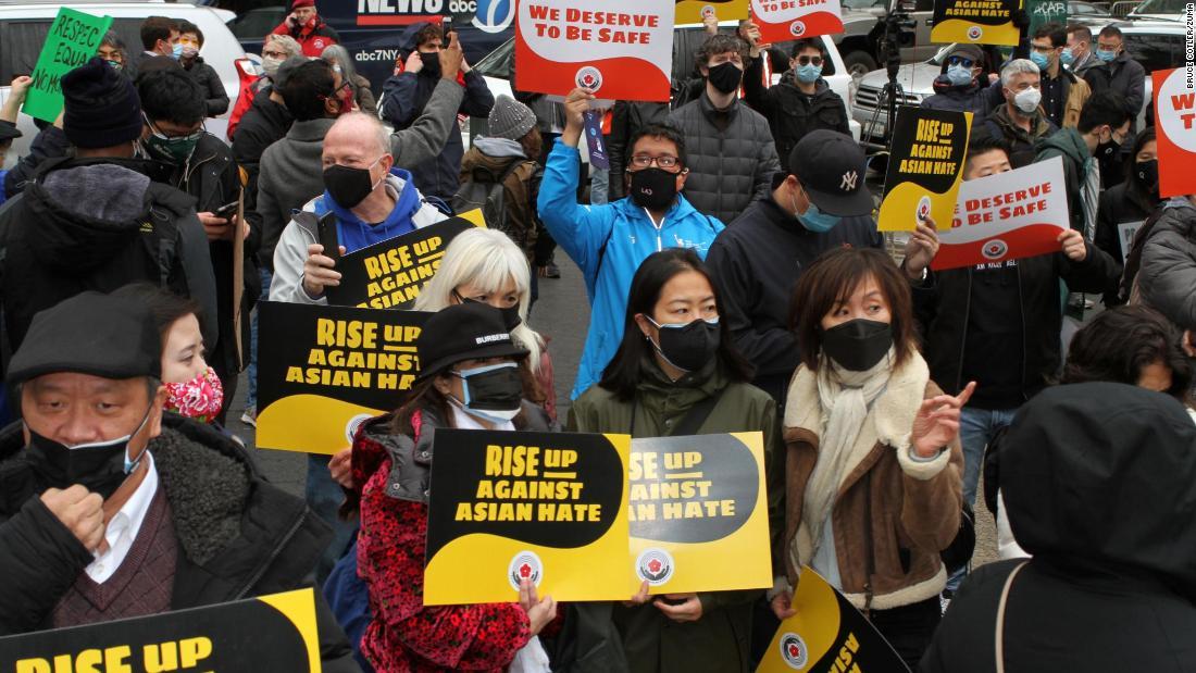 集会はアジア系米国人に対する暴力の増加に抗議する目的で行われた/Bruce Cotler/Zuma