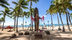 ６位：ハワイ州で最も多くの人が訪れる島、オアフ島にある「デュークカハナモク・ビーチ」