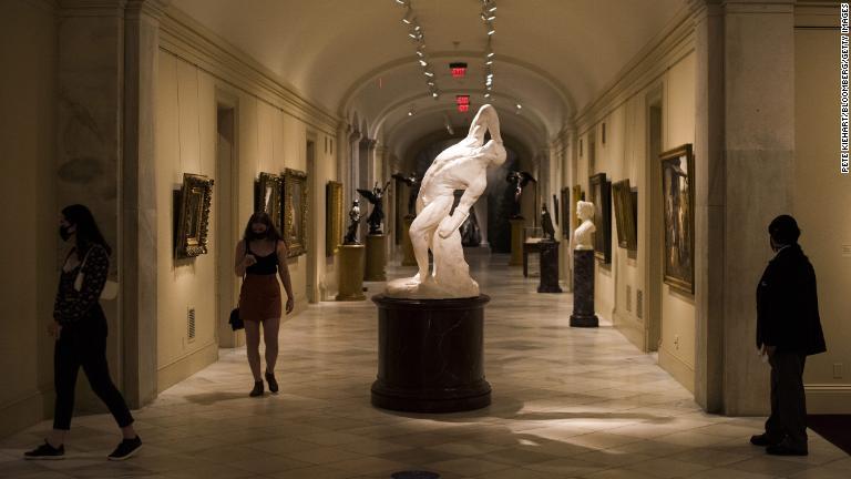 米首都ワシントンにあるスミソニアン・アメリカ美術館は５月に一般公開を再開した/Pete Kiehart/Bloomberg/Getty Images