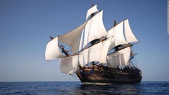 １８世紀のガレオン船再現、スウェーデンから中国へ　かつての交易路たどる