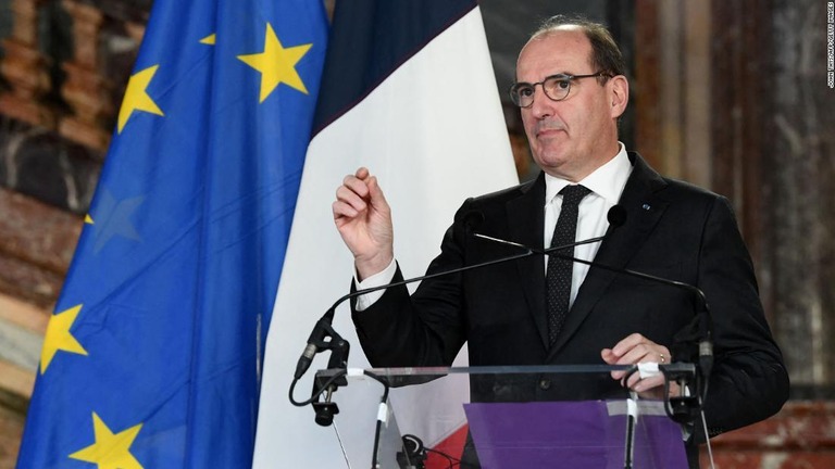 フランスのジャン・カステックス首相＝２２日、ベルギー/John Thys/AFP/Getty Images