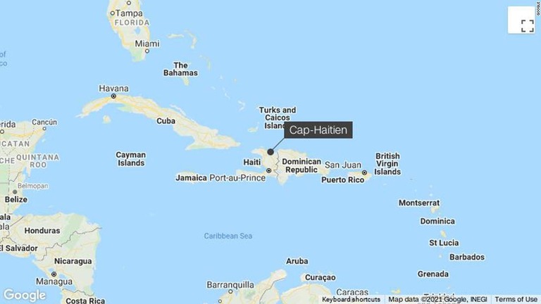 ハイチ第２の都市カパイシアンでタンクローリーが爆発した/Google
