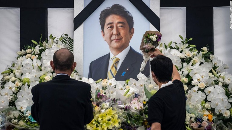 今年７月に暗殺された安倍晋三元首相の国葬が営まれた/Yuichi Yamazaki/AFP/Getty Images