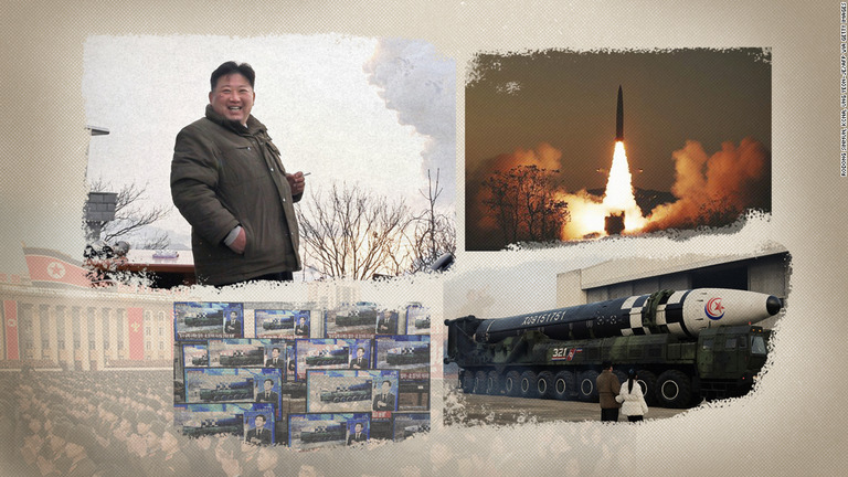 北朝鮮の金正恩総書記（左上）/Photo Illustration/ Rodong Sinmun, KCNA, UNG YEON-JE/AFP via Getty Images