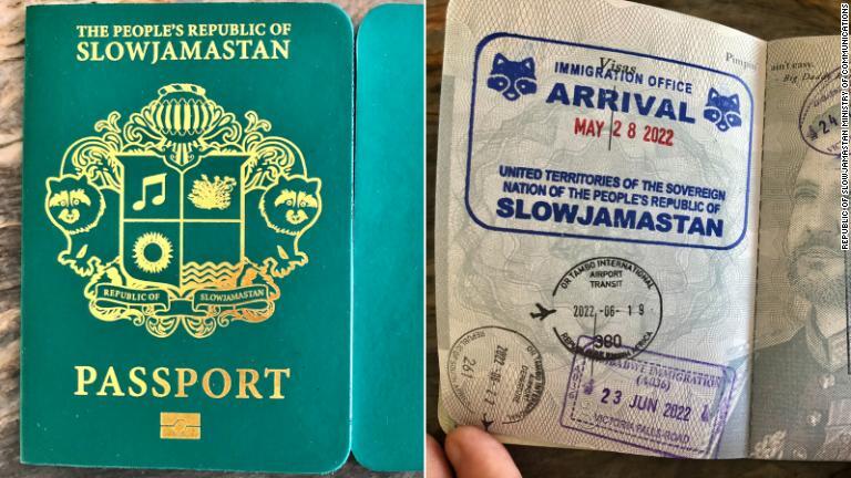 スロージャマスタンの「国民」にはパスポートも発給される/Republic of Slowjamastan Ministry of Communications