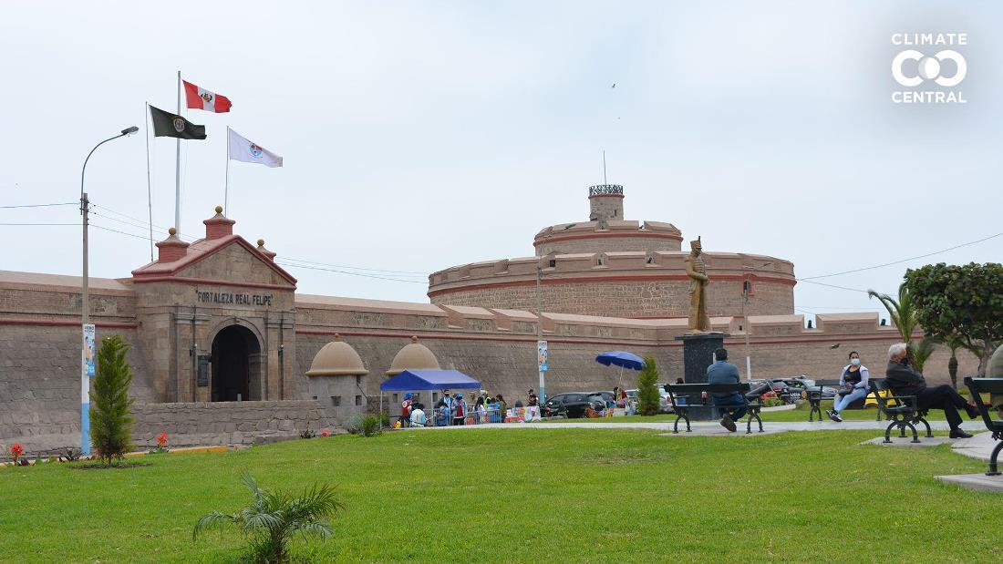ＣＯＰ２０を開催したペルー首都リマにあるレアル・フェリペ要塞、１．５度の温暖化の場合/Climate Central