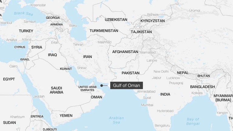 オマーン湾でイラン海軍が米国の石油タンカーを拿捕した/Mapbox