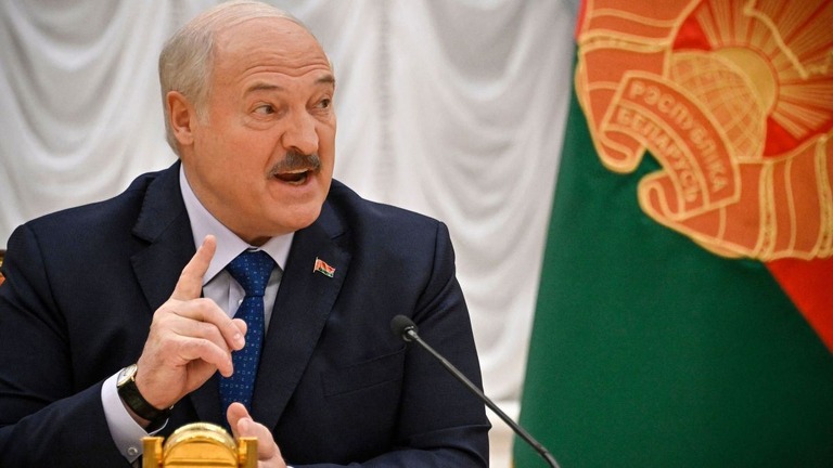 ベラルーシのルカシェンコ大統領がモスクワ郊外のコンサート会場襲撃事件に言及した/Alexander Nemenov/AFP via Getty Images