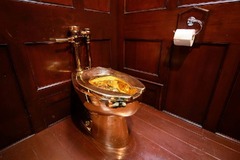 １８金の「黄金のトイレ」窃盗、男が有罪認める　英