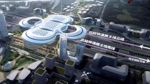新設の南京北駅の完成予想図、ネット上で物議醸す
