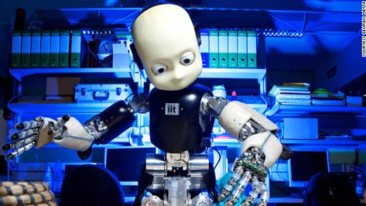 ｉＣｕｂ：イタリア技術財団（ＩＩＴ）が開発した。人々と触れ合うことで、ロボット自身や周囲の世界について学習する　写真提供：Georgio Metta