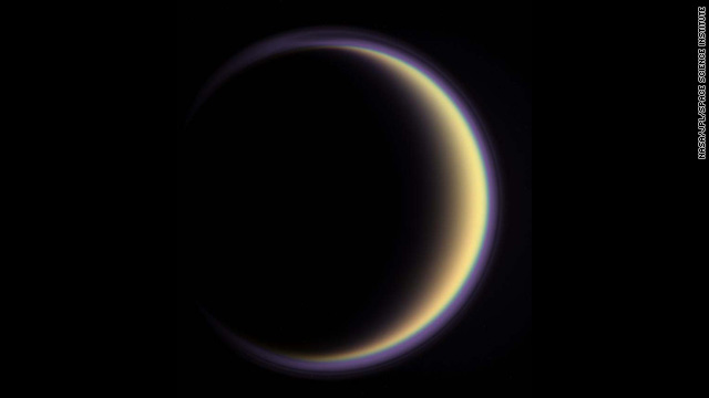 土星の衛星タイタン＝NASA/JPL/Space Science Institute提供