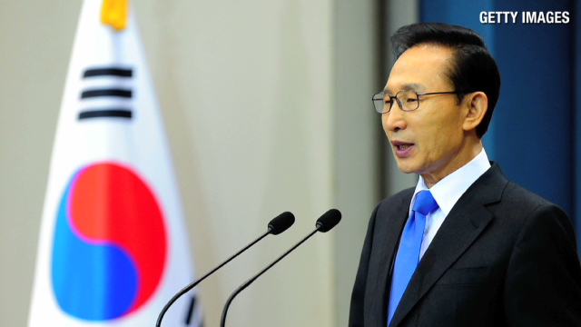 演説する李明博（イ・ミョンバク）大統領＝２９日