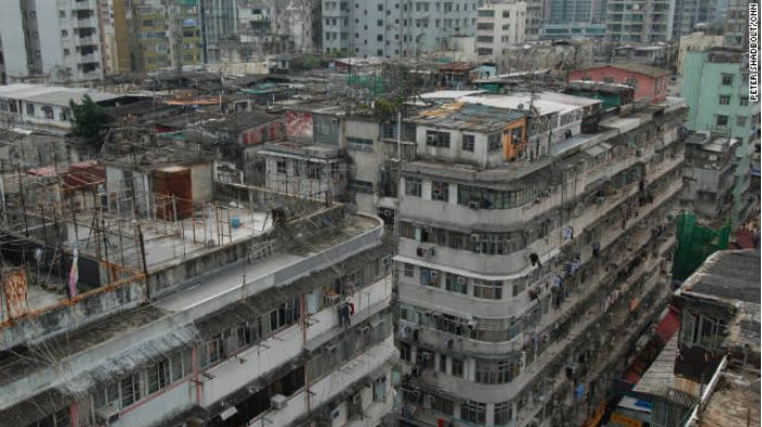 香港・シャムシュイポーの屋上スラム