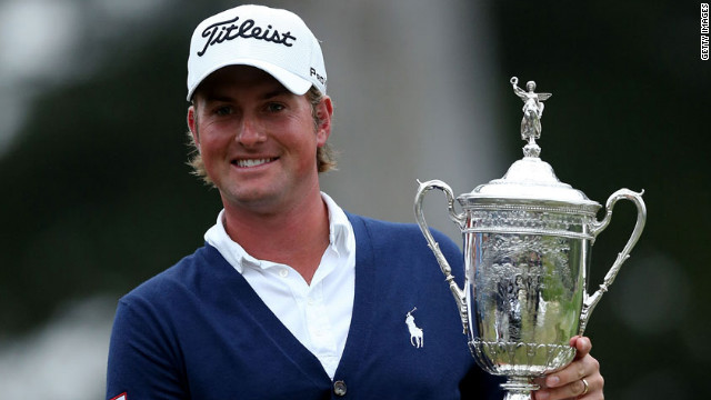 ＵＳオープンで優勝しメジャー初勝利を遂げたシンプソン