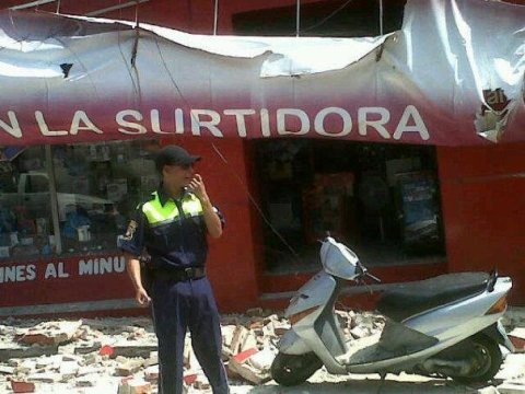中米グアテマラでＭ７．４の地震＝Guatemala Conred提供