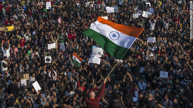 インドで大規模なデモが展開された