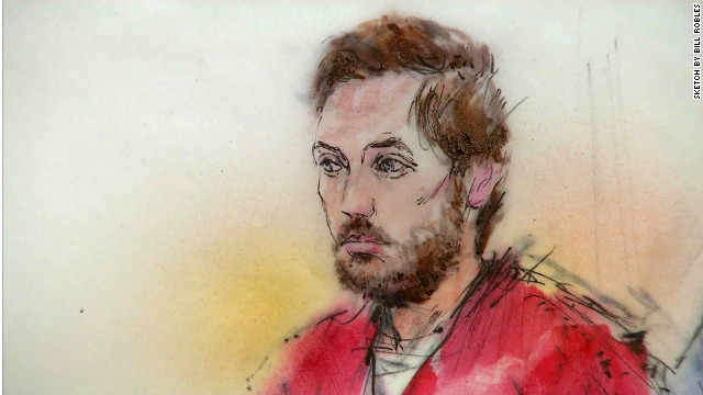 予備審問に出廷したジェームズ・ホームズ被告（２５）