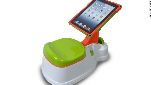 ｉＰａｄ専用のスタンドが付いたおまる「ｉＰｏｔｔｙ（アイポッティ）」　画像＝CTA DIGITAL