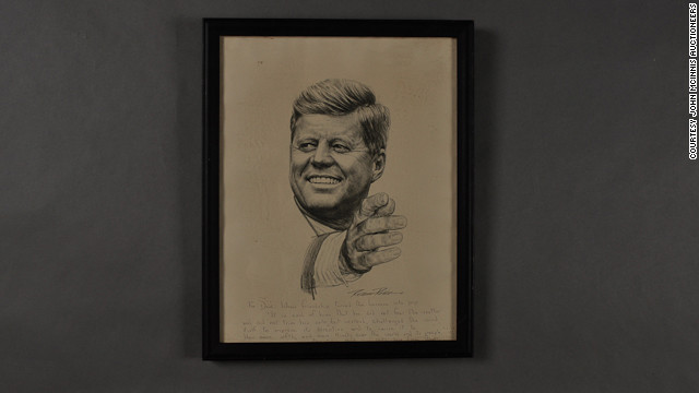 ケネディ氏の肖像画　写真提供＝JOHN MCINNIS AUCTIONEERS
