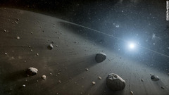 ＮＡＳＡは２０１３年２月５日現在、地球に接近する軌道を持つ天体９６７２個を確認。うち１３７４個を地球に衝突する可能性のある天体に分類している＝NASA/JPL-CALTECH提供
