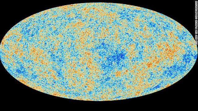 ビッグバンから３８万年後の宇宙の姿を描いた地図　ESA AND THE PLANCK COLLABORATION