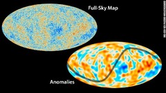ビッグバンが残した「宇宙マイクロ波背景放射」を宇宙望遠鏡でとらえ、温度分布を色で示した地図 ESA AND THE PLANCK COLLABORATION