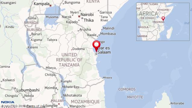 タンザニアの最大都市ダルエスサラームでビルが倒壊