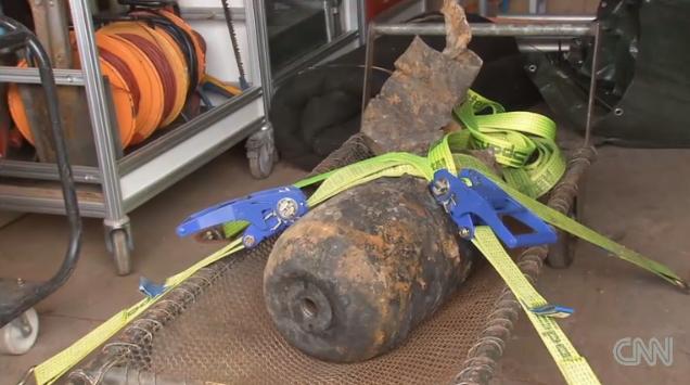 ドイツの首都ベルリンで第２次大戦時の爆弾が見つかった