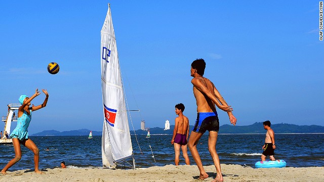 日本海側の街、元山は富裕層に人気の旅行先＝同氏提供