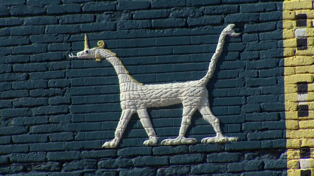 バビロンにあるイシュタル門のレプリカ。実物は独ベルリンの博物館で展示
