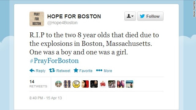 犠牲になった少年とは別の少年や少女の写真を「犠牲者」として掲載する投稿も＝Twitterより