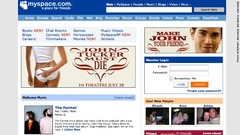 ２００６年７月のＳＮＳサイト「myspace.com」＝Internet Archive Wayback Machine提供