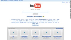 ２００５年７月の動画共有サイト「Youtube.com」＝Internet Archive Wayback Machine提供