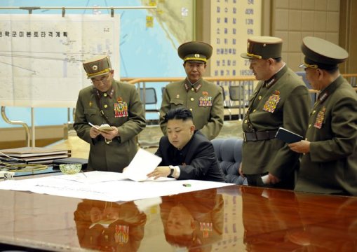 北朝鮮の金正恩第１書記＝労働新聞から