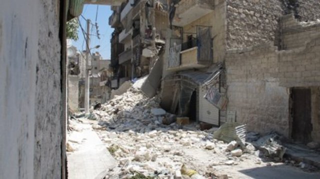 内戦が続くシリア。戦闘により建物も破壊された