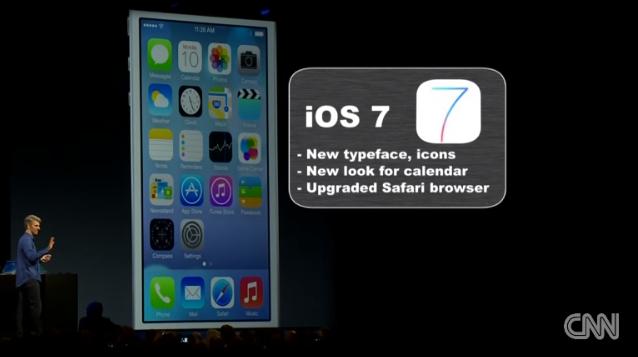 携帯端末向けの新ＯＳ「ｉＯＳ７」が発表された