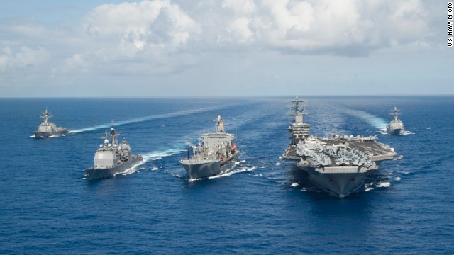 米海軍艦船間での「全文大文字通信」を廃止へ＝米海軍の提供写真