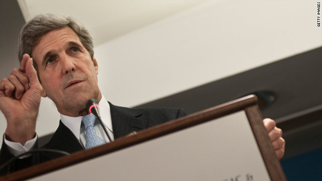 ケリー米国務長官。タリバーンとの協議について慎重な姿勢を示した