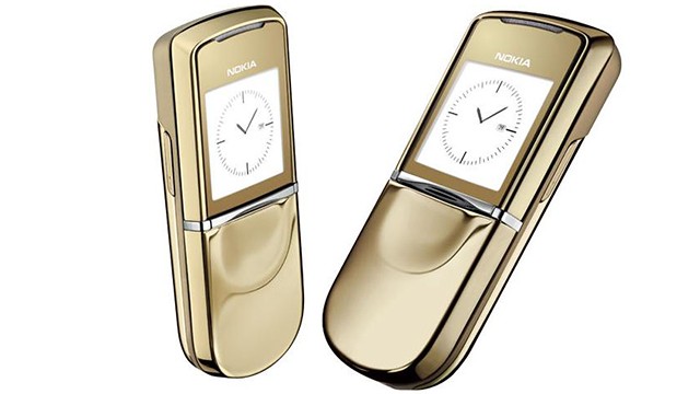 ２００７年にノキアが発表した１８金プレートの携帯電話