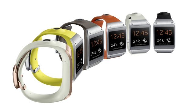 韓国サムスン電子が腕時計型の端末を発表した＝同社提供