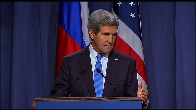 ケリー米国務長官がロシアのラブロフ外相と会談