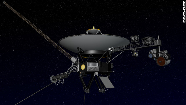 ボイジャーが太陽系の外へと飛んでいく（想像図）＝NASA/JPL-CALTECH提供