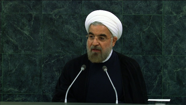 イランのロハニ大統領は核の平和利用を主張＝UNTV提供